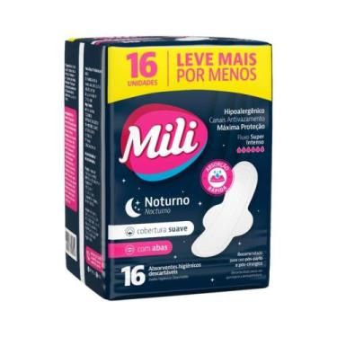 Imagem de Mili Absorvente Noturno C/ Abas C/16