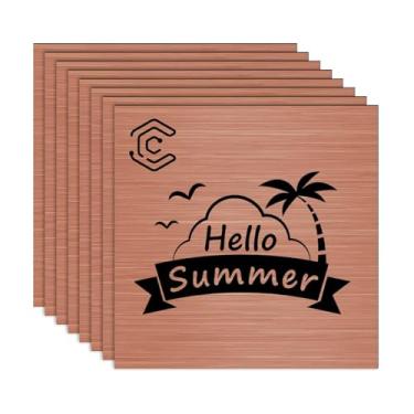 Imagem de 8 placas de gravação a laser 30 x 30 cm - 1,3 mm placa ABS de duas cores para placas externas, placas de porta, corte e gravação a laser DIY (ouro rosa escovado/preto)