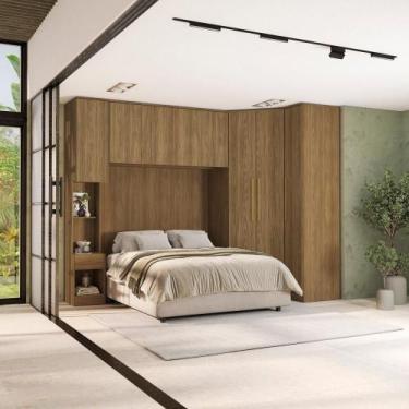 Imagem de Quarto Completo Kappesberg Adapt 7 Peças Nogueira