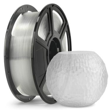 Imagem de FLASHFORGE Filamento PETG rápido 1,75 mm transparente, impressão máxima de alta velocidade de 600 mm/s, filamento de impressora 3D, carretel de 1 kg, precisão dimensional +/- 0,02 mm, serve na maioria