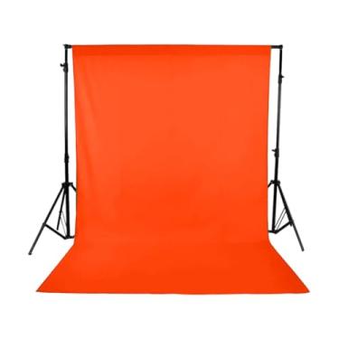 Imagem de Fundo Fotográfico Infinito 3,00x1,85 Verde Chroma Key Tecido(Laranja Flúor)