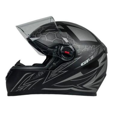 Imagem de Capacete Moto Fw3 Gt2 Gt5 Viseira Cristal Com Narigueira, PRETO FOSCO,