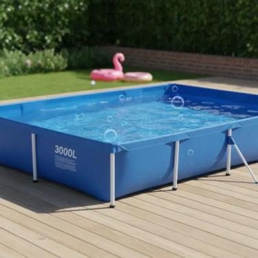 Imagem de Piscina Retangular 3000 Litros Estruturada Mor Cor Azul