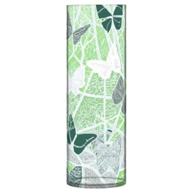 Imagem de JUZIHAI Vaso de borboletas para flores 9,9 cm x 30 cm cilindro de plástico moderno vaso de flores para centro de mesa de casamento decoração de casa