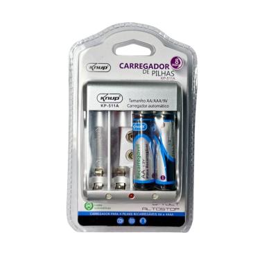 Imagem de Carregador de Pilha AAA/AA/9V Bivolt Incluso 2UN-AA 
