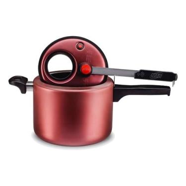 Imagem de Panela De Pressão 4,5 Litros MTA Antiaderente Cereja e Grafite A Mais 
