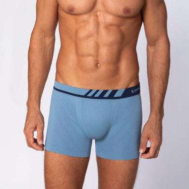 Imagem de Cueca Lupo Boxer Microfibra Sem Costura 671-002, Azul, M