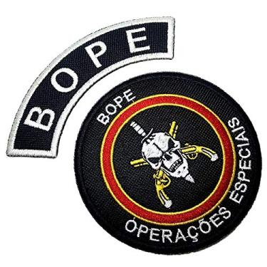 Imagem de EML038T+EML045T Bope RJ Brasil Rio De Janeiro Tropa De Elite Tropa Remendo Especial Bordado Ferro ou Costurado