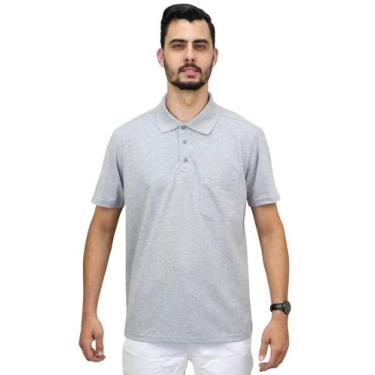 Imagem de Camisa masculina polo 65% Poliéster e 35% Viscose com bolso - Demorgan
