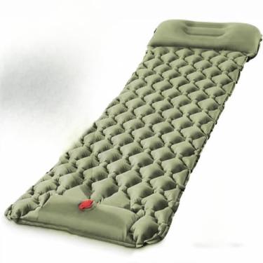 Imagem de colchao dobravel Indivídual Para Ar Livre Com Travesseiro Almofada De Ultraleve Caminhadas De Viagem (Verde claro)