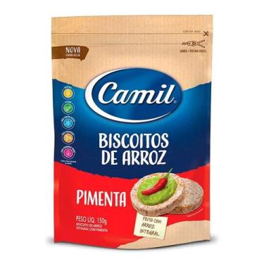 Imagem de Biscoito de Arroz Integral com Pimenta Camil 150g