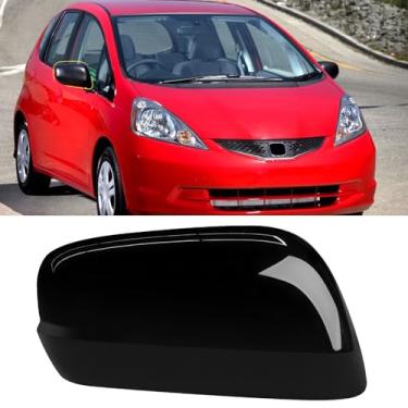 Imagem de OWITAI Compatível com Honda Fit/Jazz Tampa do Espelho Lateral Direita do Passageiro 2009 2010 2011 2012 2013, Capa de Espelho Retrovisor de Porta Preta Brilhante Sem Luz de Direção para Fit/Jazz