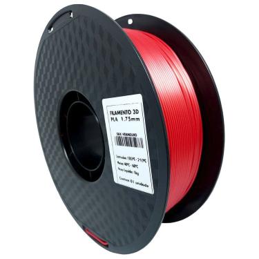 Imagem de Filamento 3D - PLA SILK Vermelho - Rolo 1KG (1.75mm)