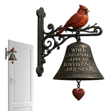 Imagem de Sino De Jantar Para Alpendre | Decoração de Quintal com Pássaro Vermelho,Campainha De Porta Da Frente - Para Proprietários Colecionadores Casa De Campo Entrada Quintal Alpendre Portão