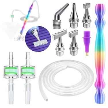 Imagem de Kit de substituição para canetas de pintura de diamante a vácuo, caneta de substituição E-Painter + 2 filtros + parafuso de aço 1/2/3/5/cotovelo multiplacers + tubo de silicone de 1 m serve para a