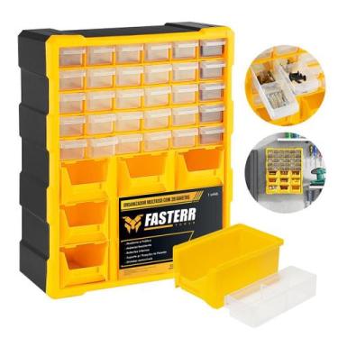 Imagem de Caixa Organizadora Gaveteiro Multiuso Com 39 Gavetas Fasterr - FST016