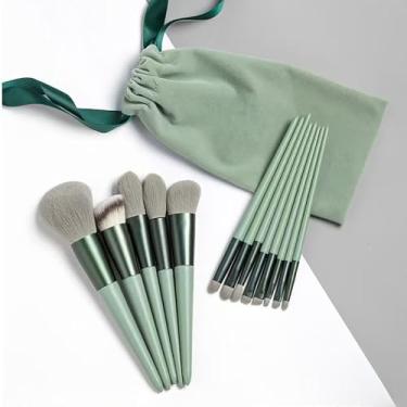 Imagem de Conjunto de pincéis de maquiagem, kit de maquiagem profissional de 13 peças com base, pó, corretivos, sombra, pincéis de blush