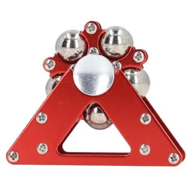 Imagem de Yinhing Brinquedo de Roda Gigante Giratória Com Pontas Dos Dedos Em Liga de Alumínio Premium, Jogo de Descompressão Envolvente, Brinquedo de Entretenimento Prateado para Idades (Vermelho)