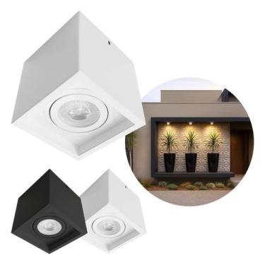 Imagem de Plafon Spot de Sobrepor Loyo Recuado Box Quadrado p/ PAR20 Starlumen S