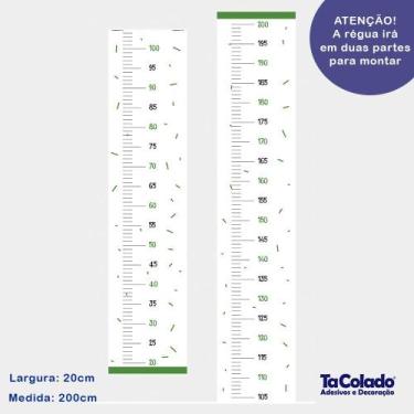Imagem de Régua de Crescimento Simples Line - TACOLADO PAPEL DE PAREDE, Verde