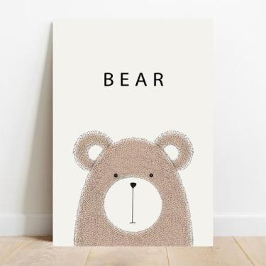 Imagem de Placa Decorativa Escandinavo Bear - TaColado., 15x21cm