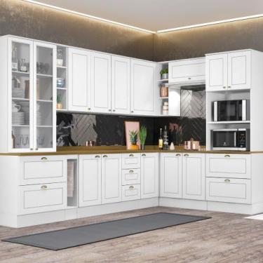 Imagem de Cozinha Modulada 10 peças 14 portas 7 gavetas S/ Tampo Americana Henn,