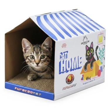 Imagem de Casinha Com Arranhador Brinquedo Para Gatos Antiestresse Brinquedo Int