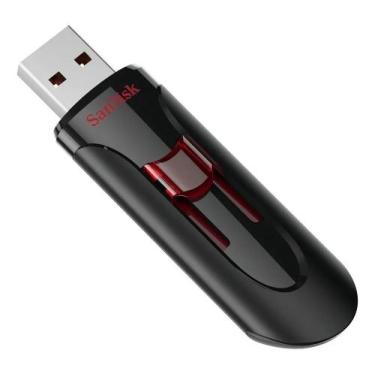 Imagem de Pendrive SanDisk Cruzer Glide 128GB 3.0 Liso preto e vermelh - Congrat