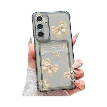 Imagem de Capa Carteira Com Estampa De Laço Para Samsung Galaxy S24 FE S26 S22 S