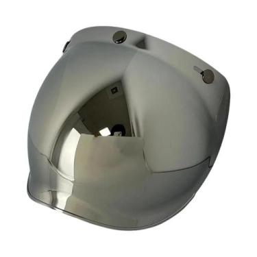 Imagem de Capacete De Motocicleta Vintage Com Viseira Bolha, Aberto, Articulado,