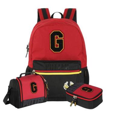 Imagem de Kit Mochila Costas Harry Potter Teen Lancheira E Estojo Box - Luxcel -