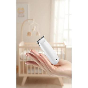 Imagem de Mini Máquina Cortar Cabelo Bebê Infantil Portátil Branca - Congratulat