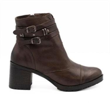 Imagem de Bota Coturno Couro Fivela Mônica-Feminino