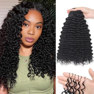 Imagem de Cabelo Humano Crochet IVCoco 56 cm 200 g Deep Wave Preto