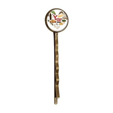 Imagem de Yemen Love Heart Landscap Bandeira Nacional Retro Metal Hair Bobby Pin Headwear