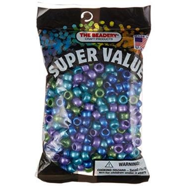 Imagem de Pony Beads 6mmX9mm 415/Pkg-Cool Pearl Multicolor -J750-J227