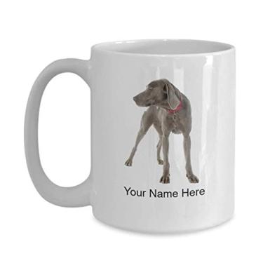 Imagem de Caneca personalizada Weimaraner - Caneca de café para amantes de cães - Caneca de café personalizada Weimaraner - Caneca de café de 425 g