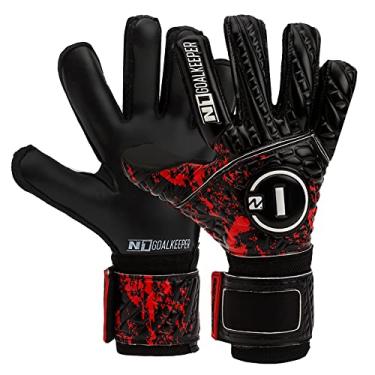 Imagem de N1 Goalkeeper gloves Cronos SSG Pro Luvas de Goleiro Adulto para Futebol Profissional de Látex Alemão. Corte Híbrido e Renda Padrão. Antiderrapantes e Respiráveis. Fecho Elástico. Vermelho. 9