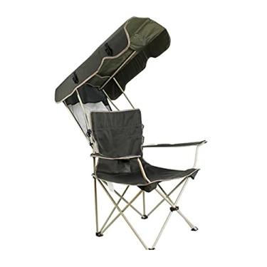 Imagem de Cadeira de acampamento WENKA Cadeira de pesca dobrável portátil com guarda-sol Tecido Oxford Tubo de aço Cadeira de praia Encosto Dobrável Piquenique Cadeira de acampamento ao ar livre cadeira