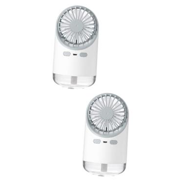 Imagem de Zerodeko 2Pcs USB Nebulização Ventilador Umidificador Ventilador De Refrigeração 3 Em 1 Ventilador Noite Ventilador Elétrico Portátil Branco Q1