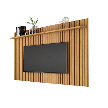 Imagem de Painel Para TV Até 75 Polegadas Ripado Verdadeiro Classic 1.8x1.35 Cumaru - Giga Móveis