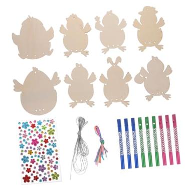 Imagem de Cabilock 1 Conjunto Decoração De Páscoa Carrilhão De Vento De Ornamento De Sinos De Vento De Páscoa Faça Seu Próprio Sino De Vento Kit De Campainha Presente Manual De Madeira