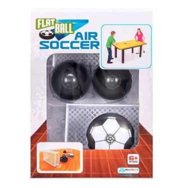 Imagem de Flat Ball Air Soccer de Mesa com 2 Grades de Gol e 2 Rebatedores Alimentação por 2 Pilhas AAA Indicado para +6 Anos Multikids - BR373