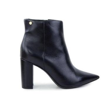 Imagem de Bota Feminina Solis Cano Baixo Couro Preta - 1420B-Feminino