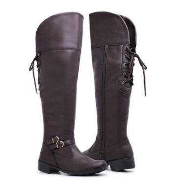 Imagem de Bota Feminina Montaria Mississipi Over The Knee Cano Longo Macia e Confortável-Feminino