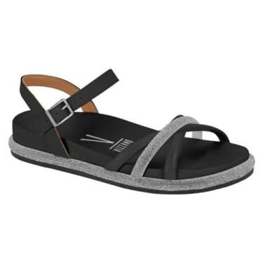 Imagem de Sandalia Feminina Flat Strass Vizzano 6507.201 (Preto, BR, Adulto, Numérico, M, 37)