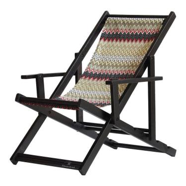 Imagem de Espreguiçadeira Preguiçosa Dobrável Black Cb-chevron Vermelho