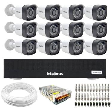 Imagem de Kit 12 Câmeras Tudo Forte TF 2020 B Full HD 1080p Bullet Visão Noturna 20M Proteção IP66 + Dvr Intelbras MHDX 3116-C 16 Canais