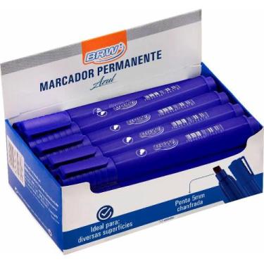 Imagem de Kit Marcador Permanente 12 Unidades Ca400 Brw, Azul