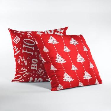 Imagem de Kit 2 Capas de Almofada de Natal Natalina Decorativas 45 x 45 - Millen